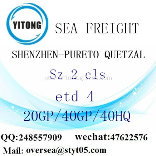 Mar de Porto de Shenzhen transporte de mercadorias para Pureto Quetzal